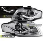PŘEDNÍ SVĚTLA AUDI A4 B7, 2004-2008, LED DAYLIGHT, CHROM