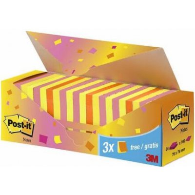 Sponky POST-IT Pad SUPER STICKY 654-SS-VP24COL 76x76mm, mix barev 24x90 listů – Hledejceny.cz