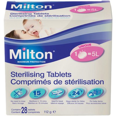 Sterilizační tablety MILTON (28 ks) – Zbozi.Blesk.cz