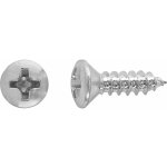 Vrut do plechu s čočkovou hlavou PH2 plný závit pozinkovaná ocel 3,5x16 mm, 12ks – Hledejceny.cz