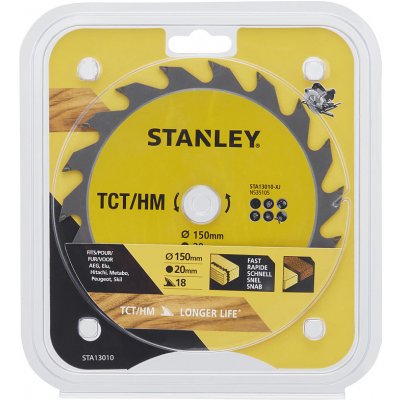 STANLEY TCT/HM pilový kotouč na dřevo 150x20mm 18 zubů STA13010 – Zboží Mobilmania