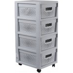 CURVER INFINITY Regál 4x11L šedá 04356-099 – Sleviste.cz