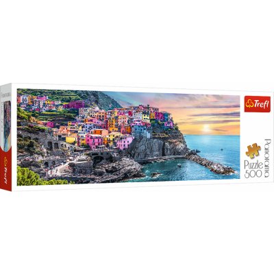 TREFL Panoramatické Vernazza při západu slunce Itálie 500 dílků – Zbozi.Blesk.cz