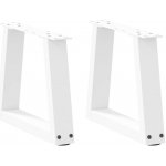 Omaxi 956904 Nohy konferenčního stolku ve tvaru V 2 ks bílé 40 x 30-31,3 cm ocel – Zboží Dáma