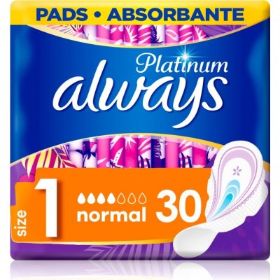 Always Platinum Normal Velikost 1 hygienické vložky s křidélky 30 ks