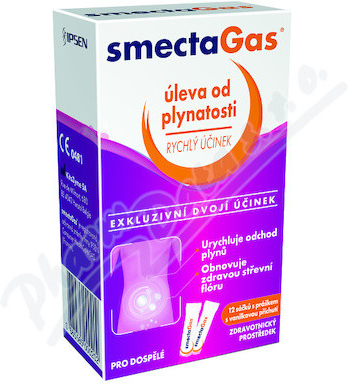 Smecta Gas 12 sáčků od 69 Kč - Heureka.cz