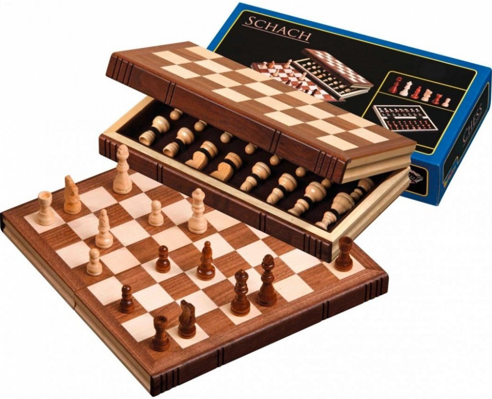 Šachy cestovní magnetické dřevěné 30mm | Srovnanicen.cz