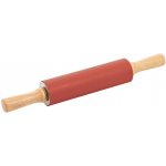MagicHome Váleček MagicHome, na těsto, silikonový s dřevěnými držadly, 41,5 cm – Sleviste.cz