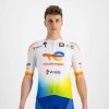 Cyklistický dres SPORTFUL TOTAL ENERGIES 2022 - bílá/modrá/žlutá/oranžová