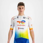 Sportful s krátkým rukávem TOTAL ENERGIES bílá/modrá/oranžová/žlutá – Hledejceny.cz