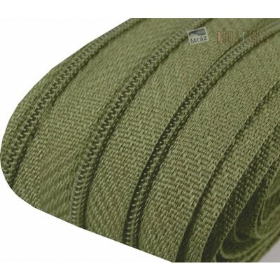 Zip spirálový khaki, metráž – Zboží Mobilmania