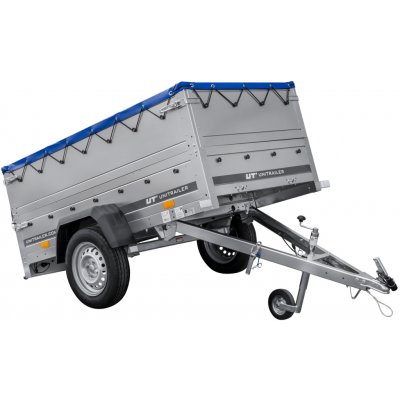 UNITRAILER GARDEN 200 KIPP s bočnicemi BIS, rámem H-0 a modrým krytem – Sleviste.cz