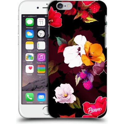 Pouzdro Picasee silikonové Apple iPhone 6/6S - Flowers and Berries čiré