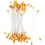 Květinové tyčinky 100 ks / perleťová oranžová – Sleviste.cz