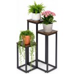 MODERNHOME Stojan na květiny EVELIN 67 x 35 cm hnědý/černý – Zbozi.Blesk.cz