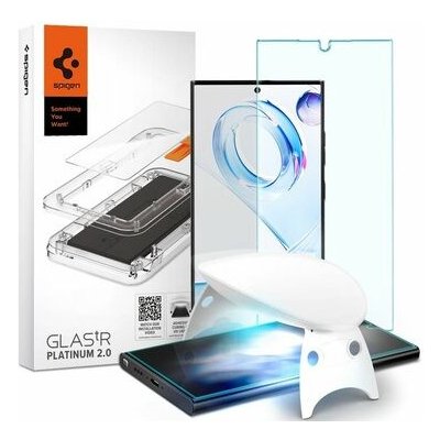 Spigen Glas tR Platinum Tray 2.0 pro Samsung Galaxy S23 Ultra čirá AGL05944 – Zboží Mobilmania