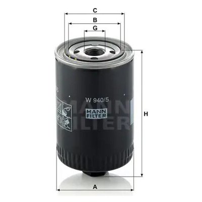 MANN FILTER Filtr hydrauliky W 940/5 – Hledejceny.cz