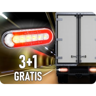 KAMAR ZADNÍ SVĚTLO, DYNAMICKÁ SMĚROVKA 12/24V, 3+1 zdarma! [L1873] | Zboží Auto