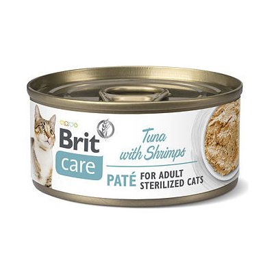 Brit Care Cat CANS Sterilized Tuna Paté with Shrimps 70 g – Hledejceny.cz