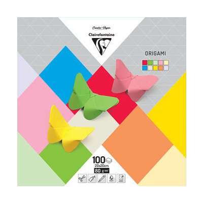 Papíry na origami Clairefontaine 20 x 20 cm 100 ks Mix – Zboží Mobilmania