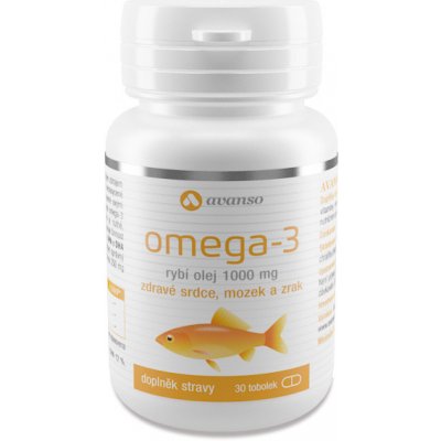 Avanso Omega 3 Pro zdravé srdce, mozek a zrak 30 tobolek