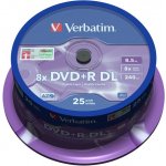 Verbatim DVD+R DL 8,5GB 8x, AZO, spindle, 25ks (43757) – Zbozi.Blesk.cz