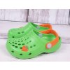 Dětské žabky a pantofle Camminare Plážová obuv nazouváky gumové pantofle s oranžovou jahůdkou zelené