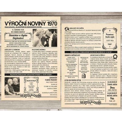 Dárek ke smaragdové svatbě : Noviny k výročí svatby 1970 – Zboží Dáma