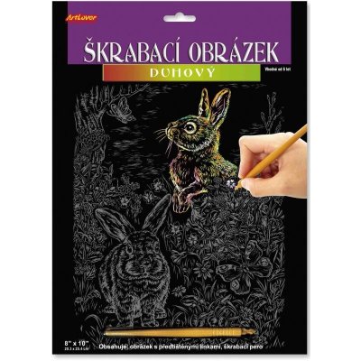 SMT Creatoys Škrabací obrázek duhový Zajíčci