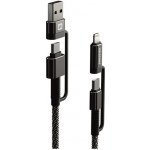 Swissten 74501101 Kevlar 4in1 3A, 1,5m, černý – Zboží Mobilmania