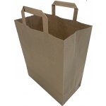 Papírové tašky 22x10x28 cm hnědé ploché ucho [250 ks] 47120 – Hledejceny.cz