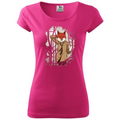 Fox in a shirt Pure dámské triko Purpurová – Zboží Mobilmania