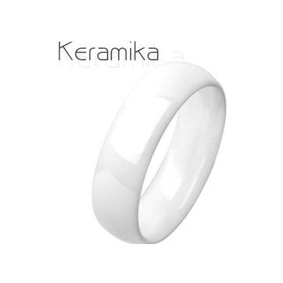 Nubis KM1013 6 Pánský keramický prsten bílý