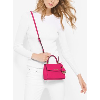 Michael Kors Ava Extra-Small Saffiano leather crossbody Ultra Pink