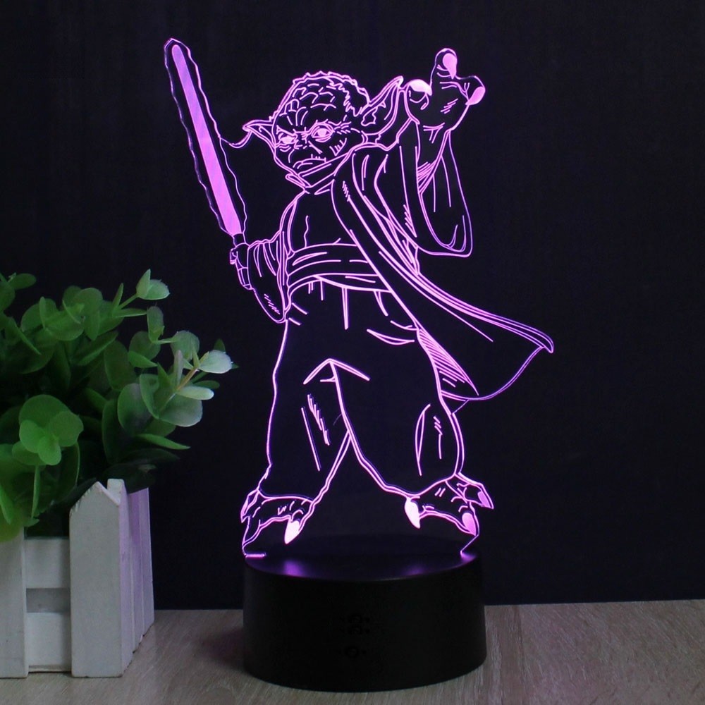 Beling Dětská lampa Yoda 2 7 barevná S9114