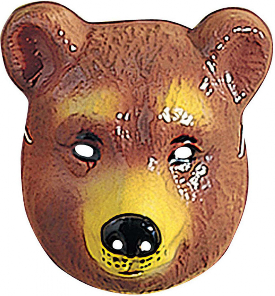 plastová maska Medvěd