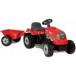 Smoby Šlapací traktor GM Bull cervený s vlekem – Zboží Dáma