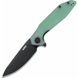 KUBEY Nova Liner Lock Flipper Folding Pocket Knife Jade G10 Handle KU117G