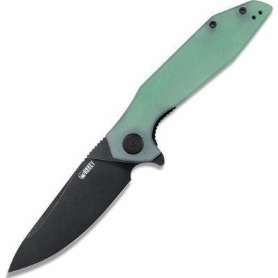 KUBEY Nova Liner Lock Flipper Folding Pocket Knife Jade G10 Handle KU117G – Zboží Mobilmania