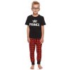 Dětské pyžamo a košilka DN Nightwear chlapecké pyžamo Prince černá