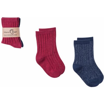 Mama's Feet Dětské ponožky Tinsels Scarlet červené/modré