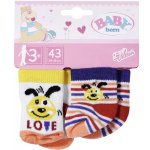 Zapf Creation BABY born Ponožky 2 páry růžové/šedé – Zbozi.Blesk.cz