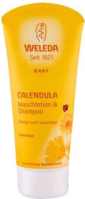 Weleda Baby Calendula Shampoo And Body Wash 200 ml jemný měsíčkový šampon na vlasy a tělo pro děti