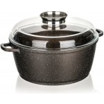BANQUET hrnec 28x12,5cm nepřiln.povrch PREMIUM Dark Brown se skl.poklicí,aroma knob – Sleviste.cz