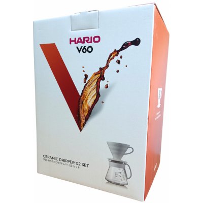 Hario V60-02 Pour Over Kit Ceramic White – Hledejceny.cz