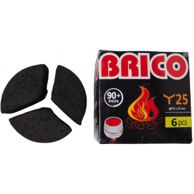 PT.Cocotama Cocobrico 25 mm kokosové uhlíky pro vodní dýmku 6 ks – Zboží Mobilmania