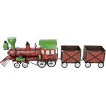Clayre & Eef Červená kovová dekorace vláček na kolejích Christmas Train - 95*19*28 cm – Hledejceny.cz