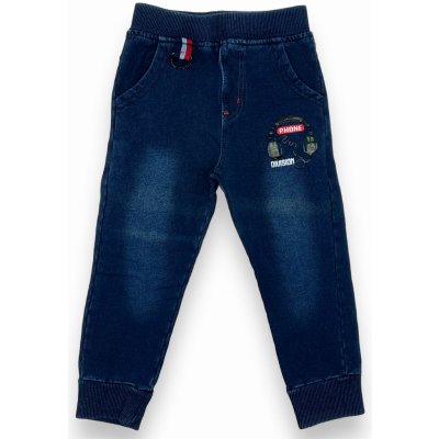 Grace Chlapecké stylové džíny na gumu tmavě Modrá – Zboží Mobilmania