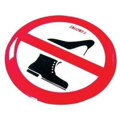 Lalizas Silicone Sticker 80mm - 'No Shoes'