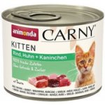 Carny Kitten hovězí kuřecí & králík 200 g – Hledejceny.cz